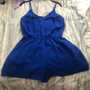 NWOT H&M blue V neck romper